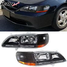 Load image into Gallery viewer, 1998-2002 Honda Accord 2DR 4DR Black Driving Headlights Head Lamps