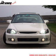 Load image into Gallery viewer, 25W H4 Dual Beam LED kit w/ Fits 99-00 Civic JDM Housing Headlight