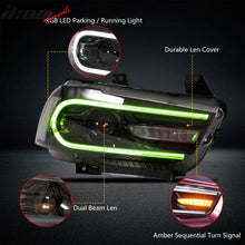 Load image into Gallery viewer, 2011-2014 Dodge Charger DRL LED Headlights Lamps with 8 Colors