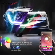 Load image into Gallery viewer, 2014-2015 Chevy Camaro 6th Gen Style DRL LED Headlights with 20 Colors