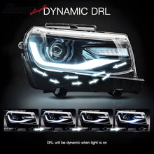 Load image into Gallery viewer, 2014-2015 Chevy Camaro 6th Gen Style DRL LED Headlights with 20 Colors