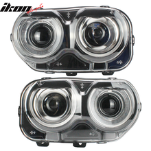 Load image into Gallery viewer, Fits 15-23 Dodge Challenger Sequential LED Halo DRL  Headlights