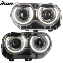 Load image into Gallery viewer, Fits 15-23 Dodge Challenger Sequential LED Halo DRL  Headlights