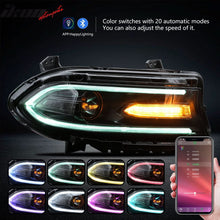 Load image into Gallery viewer, 2015-2023 Dodge Charger DRL LED Headlights Left Right Side w/ 7 Colors