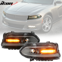 Load image into Gallery viewer, Fits 15-23 Dodge Charger Sequentialindicator LED DRL Headlights
