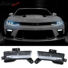 Load image into Gallery viewer, 2016-2018 Chevy Camaro SS Black Housing Clear Lens Fog Lights Lamp ABS