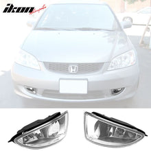 Load image into Gallery viewer, Fits 04-05 Honda Civic 2/4Dr Clear Lens Fog Lights Lamps Kit RH LH