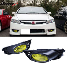 Load image into Gallery viewer, 2009-2011 Honda Civic Sedan Yellow Lens Fog Lights Lamps Kit RH LH