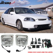 Load image into Gallery viewer, Fits 96-98 Honda Civic EK JDM Clear Lens Fog Lights Lamps