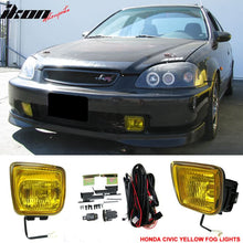 Load image into Gallery viewer, 1996-1998 Honda Civic EK JDM Yellow Fog Lights Lamps