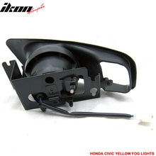 Load image into Gallery viewer, 1999-2000 Honda Civic EK JDM Driving Fog Lights w/Switch Yellow Lens