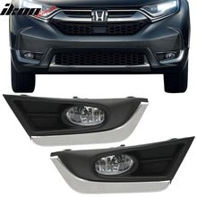 Load image into Gallery viewer, Fits 17-18 Honda CRV OE Front Foglight Kit Fog Lamp with Chrome Trim