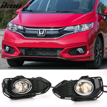 Load image into Gallery viewer, Fits 18-19 Honda Fit OE Foglights Kit ABS Black Housing Clear Lens