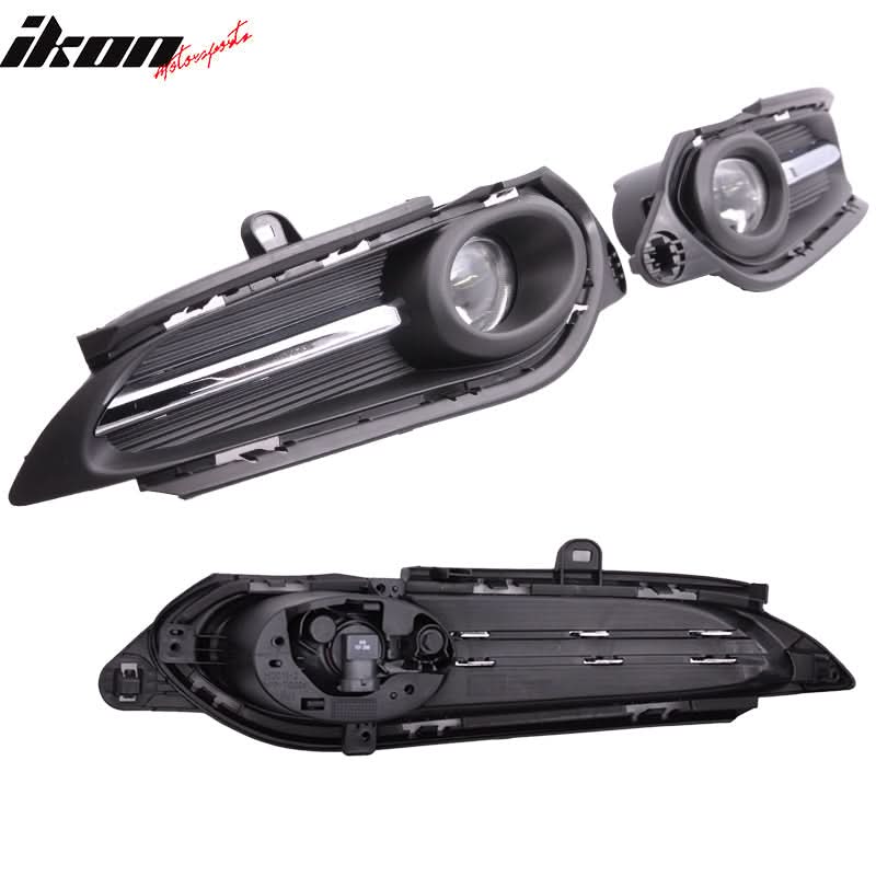 Fits 16-18 Honda HRV Front Fog Light Lamp + Switch Wiring Kit Clear