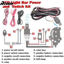 Load image into Gallery viewer, Universal Fog Light Lamp Wiring Harness Kit LED Light Bar Switch Relay