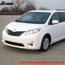 Load image into Gallery viewer, 2011-2017 Toyota Sienna Chrome Housing Clear Len Fog Light &amp; Covers