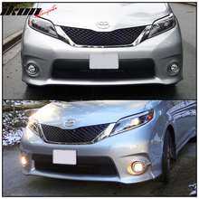 Load image into Gallery viewer, 2017-2018 Toyota Sienna Black Housing With Clear Lens Fog Light ABS