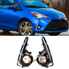 Load image into Gallery viewer, 2018-2019 Toyota Yaris OE Style Black Housing Clear Lens Foglights ABS