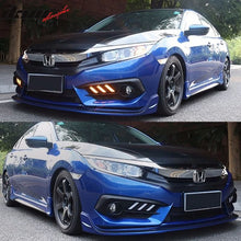 Load image into Gallery viewer, 2016-2018Â Honda Civic LED Amber &amp; White Fog light Bezels Cover 2DR 4DR