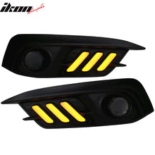 Load image into Gallery viewer, 2016-2018Â Honda Civic LED Amber &amp; White Fog light Bezels Cover 2DR 4DR
