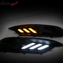 Load image into Gallery viewer, 2016-2018Â Honda Civic LED Amber &amp; White Fog light Bezels Cover 2DR 4DR