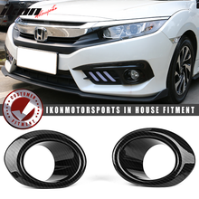 Load image into Gallery viewer, 2016-2018 Honda Civic OE Style Carbon Fiber Hydro Dip Fog Lights Cover