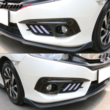 Load image into Gallery viewer, 2016-2018 Honda Civic OE Style Carbon Fiber Hydro Dip Fog Lights Cover