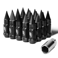 Load image into Gallery viewer, Spiked Cap Lug Nuts - Aluminum - 80MM - M12X1.5 - 20PCS w/ Adapter