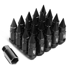 Load image into Gallery viewer, Spiked Cap Lug Nuts - Aluminum - 80MM - M12X1.5 - 20PCS w/ Adapter