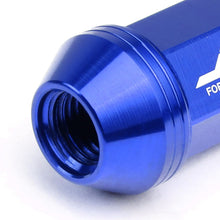 Load image into Gallery viewer, Spiked Aluminum Lug Nuts 80mm M12x1.5 20pc Set with Adapter Blue