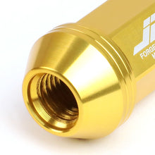 Load image into Gallery viewer, Spiked Cap Lug Nuts - 80MM - M12X1.5 - 20PCS w/ Adapter - Gold Aluminum