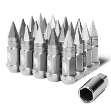 Load image into Gallery viewer, Spiked Cap Lug Nuts Set M12X1.5 80MM Aluminum 20PCS w/ Adapter