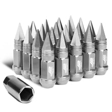 Load image into Gallery viewer, Spiked Cap Lug Nuts Set M12X1.5 80MM Aluminum 20PCS w/ Adapter