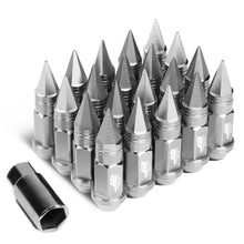 Load image into Gallery viewer, Spiked Cap Lug Nuts Set M12X1.5 80MM Aluminum 20PCS w/ Adapter