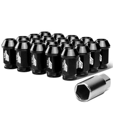 Load image into Gallery viewer, Universal Aluminum Lug Nuts - Open End 40MM M12x1.25 20pcs Black