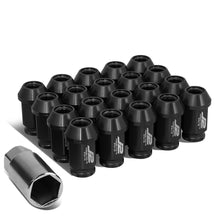 Load image into Gallery viewer, Aluminum Lug Nuts Open-End 40MM M12X1.5 20PCS with Adapter Black