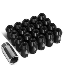 Load image into Gallery viewer, Aluminum Lug Nuts Open-End 40MM M12X1.5 20PCS with Adapter Black