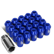 Load image into Gallery viewer, Aluminum Open-End Lug Nuts 40MM M12X1.5 20PCS with Adapter Blue