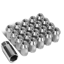 Load image into Gallery viewer, 40mm Aluminum Open-End Lug Nuts M12x1.5 Thread 20pc Set w/ Adapter