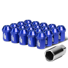 Load image into Gallery viewer, Universal Aluminum Close-End Lug Nuts 35MM M12X1.25 20PCS w/ Adapter Blue