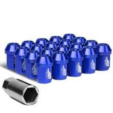 Load image into Gallery viewer, Universal Aluminum Close-End Lug Nuts 35MM M12X1.25 20PCS w/ Adapter Blue