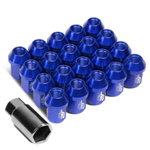 Load image into Gallery viewer, Universal Aluminum Close-End Lug Nuts 35MM M12X1.25 20PCS w/ Adapter Blue