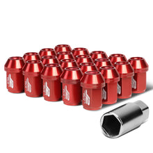 Load image into Gallery viewer, Aluminum Close-End Lug Nuts 35MM M12X1.25 Red 20PCS w/ Adapter