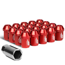 Load image into Gallery viewer, Aluminum Close-End Lug Nuts 35MM M12X1.25 Red 20PCS w/ Adapter