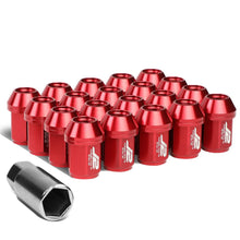 Load image into Gallery viewer, Aluminum Close-End Lug Nuts M12X1.5 35mm Red 20pc Set w/ Adapter