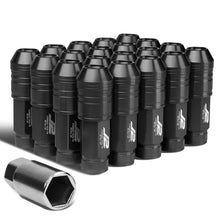 Load image into Gallery viewer, Aluminum Lug Nuts M12x1.25 Open End 70mm 20pc Set with Key Black