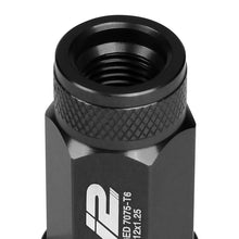 Load image into Gallery viewer, Aluminum Lug Nuts M12x1.25 Open End 70mm 20pc Set with Key Black