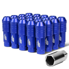 Load image into Gallery viewer, Aluminum Lug Nuts Open End 70mm M12x1.25 20pc Set with Key Blue