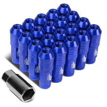 Load image into Gallery viewer, Aluminum Lug Nuts Open End 70mm M12x1.25 20pc Set with Key Blue