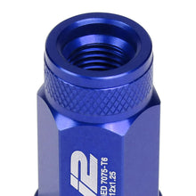 Load image into Gallery viewer, Aluminum Lug Nuts Open End 70mm M12x1.25 20pc Set with Key Blue